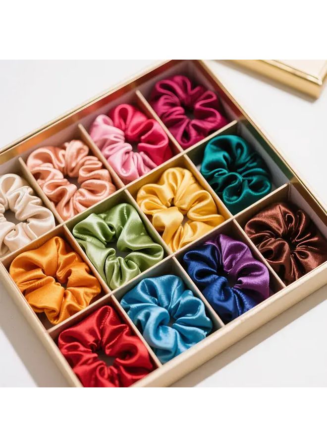 30 Pcs Random Color Large Scrunchie Set High Elasticity Hair Ties For Women - Image 3